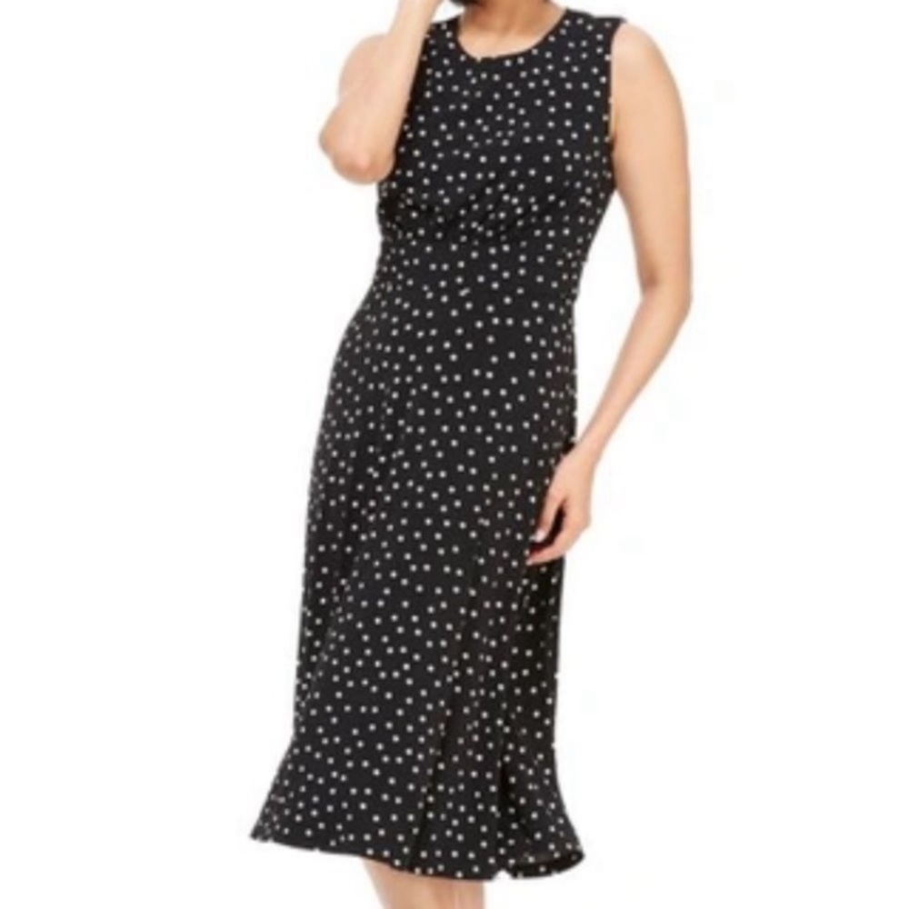 London Times Women’s Sleeveless Polka Dot Dress